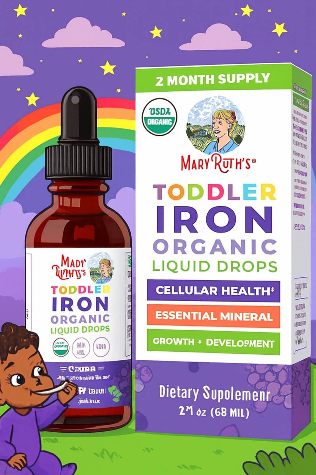 مکمل آهن MaryRuth Organics برای کودکان نوپا